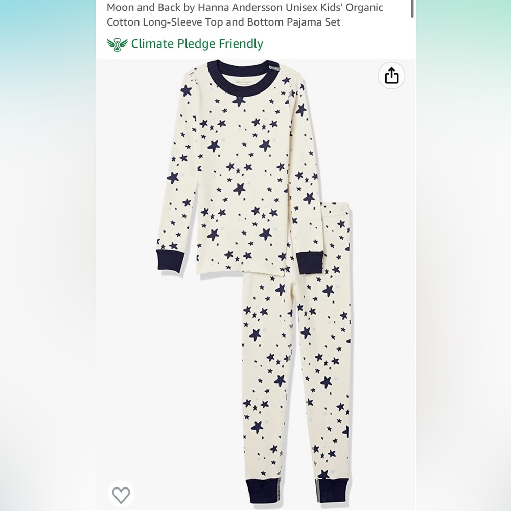 4T Hanna Andersson Moon&Back toddler pajama set NWT 100% Organic Cotton